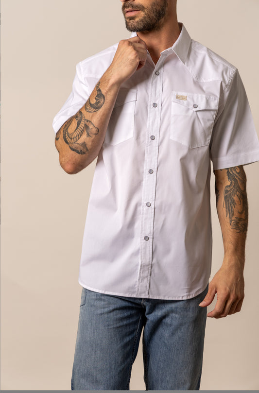 Kimes Ranch Rio Short Sleeve Western Shirt – White