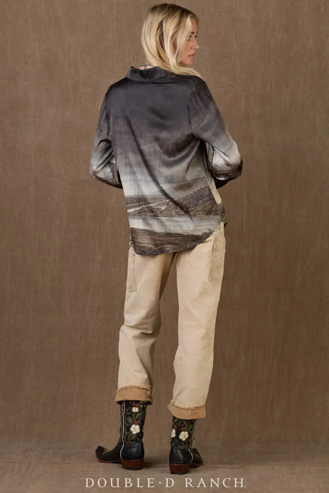 Double D Ranch Barn Owl Blouse back view