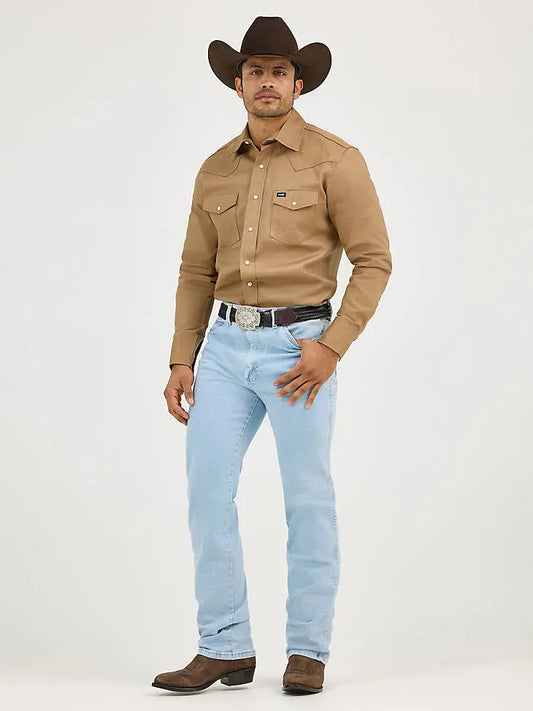 Wrangler Cowboy Cut Slim Fit Active Flex Jeans  Light Wash Western Denim Last Rodeo Western Wear & Hat Bar