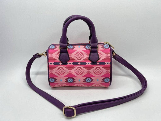 Pink Desert Aztec Barrel Bag