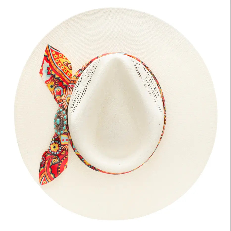 Charlie 1 Horse Chisos Natural Straw Hat Crown Detail – Last Rodeo