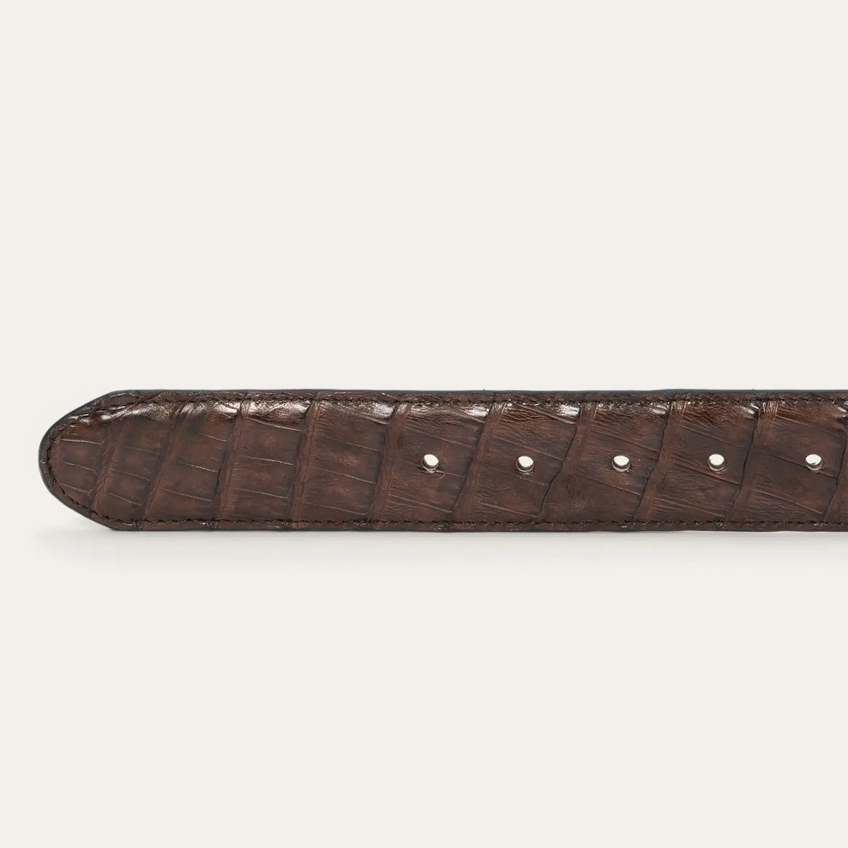 Stetson cigar caiman leather scale texture close-up