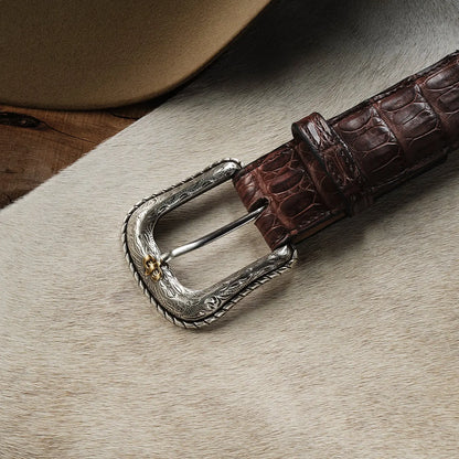 Stetson cigar caiman belt styled western outfit