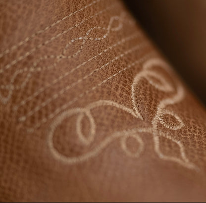Dusty Caramel Embroidered Cowgirl Boots