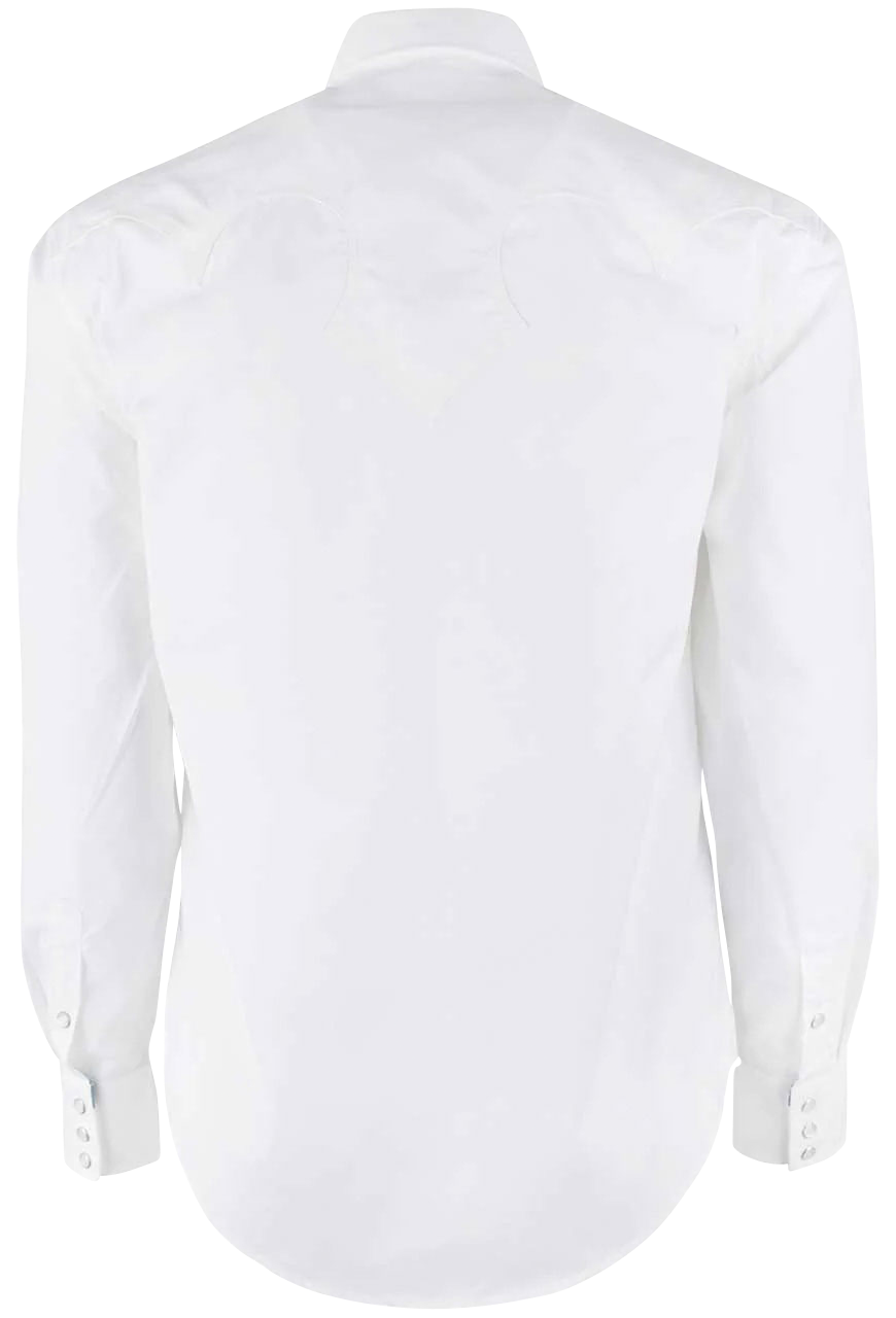 Stetson Men’s White Long Sleeve Western Snap Shirt Last Rodeo Western Wear & Hat Bar