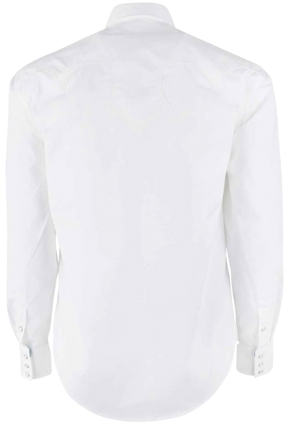 Stetson Men’s White Long Sleeve Western Snap Shirt Last Rodeo Western Wear & Hat Bar