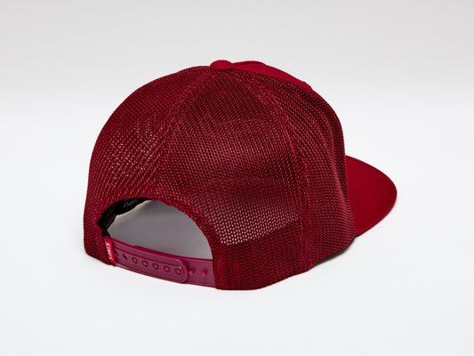 Kimes Ranch Nite Train 110 Horns Trucker Hat – Dark Red Snapback