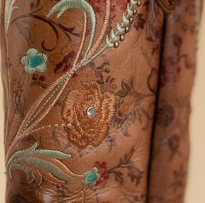 Desert Blossom Square Toe Cowgirl Boots