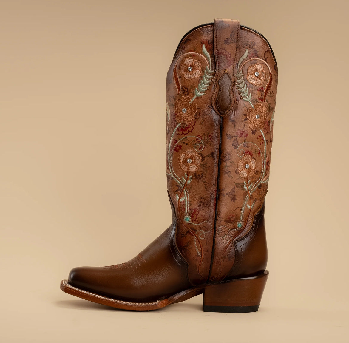 Desert Blossom Square Toe Cowgirl Boots