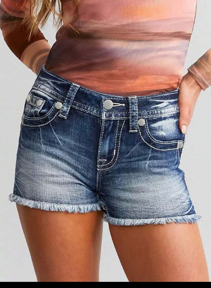Lucky Horseshoe Denim Shorts