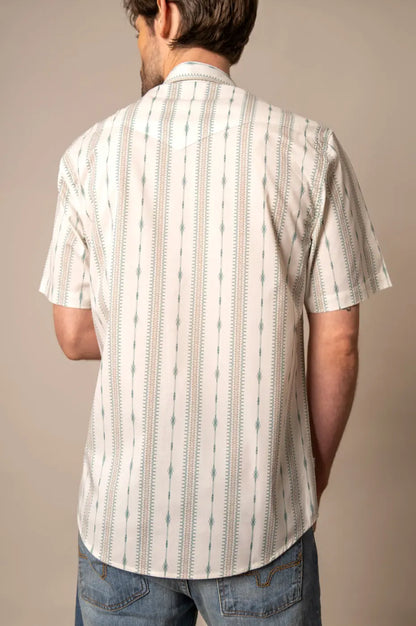 Kimes Ranch Sonny Short Sleeve Western Shirt – Ivory Stripe Kimes Ranch