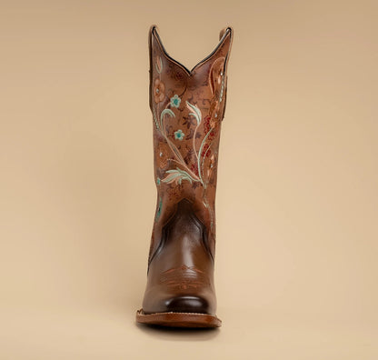 Desert Blossom Square Toe Cowgirl Boots