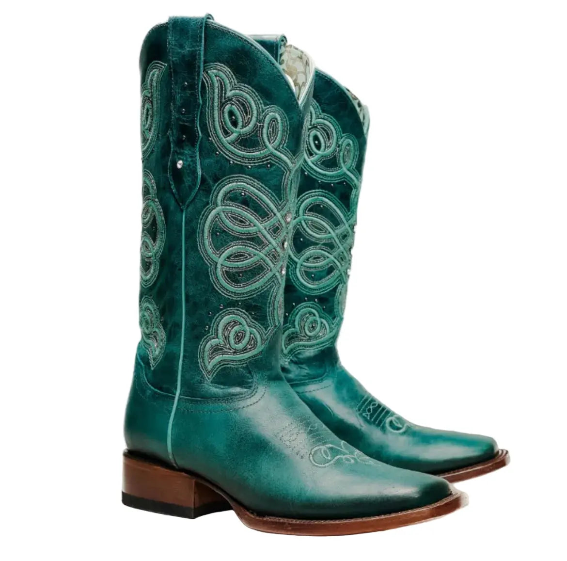 Turquoise Embroidered Cowgirl Boots Last Rodeo Western Wear & Hat Bar