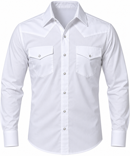 Men's Classic White Western Pearl Snap Shirt Last Rodeo Western Wear & Hat Bar