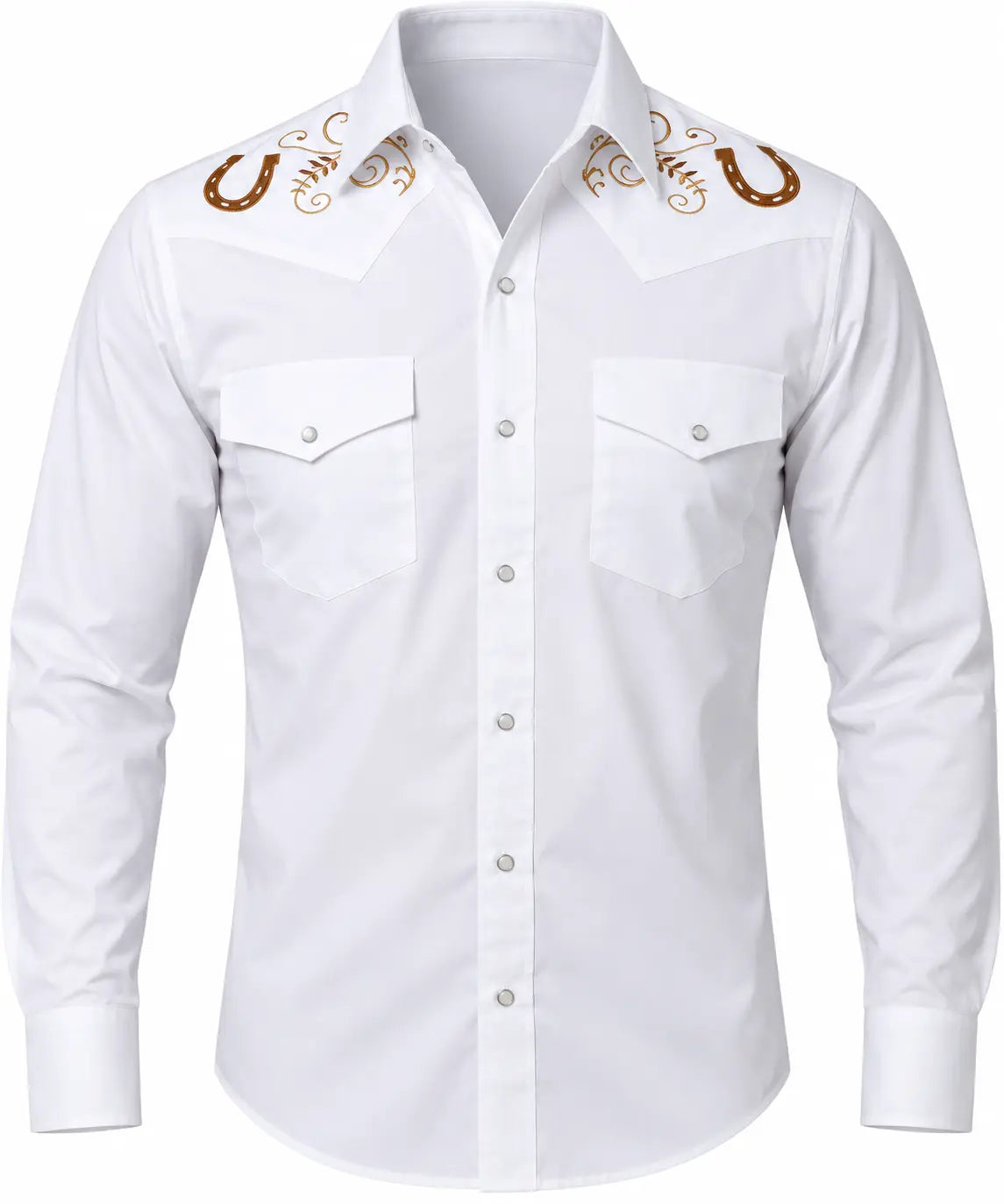 Lucky Horseshoe Embroidered Western Shirt Last Rodeo Western Wear & Hat Bar