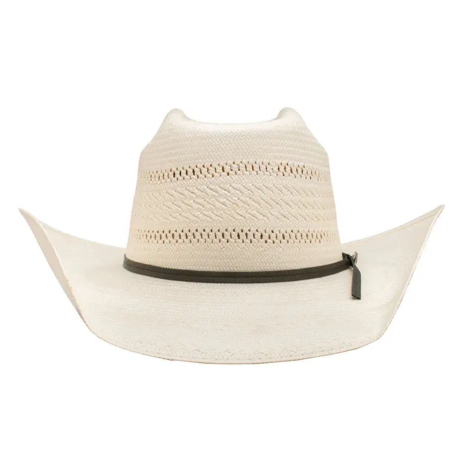 Resistol Natural Shantung Straw Cowboy Hat Back View – Last Rodeo