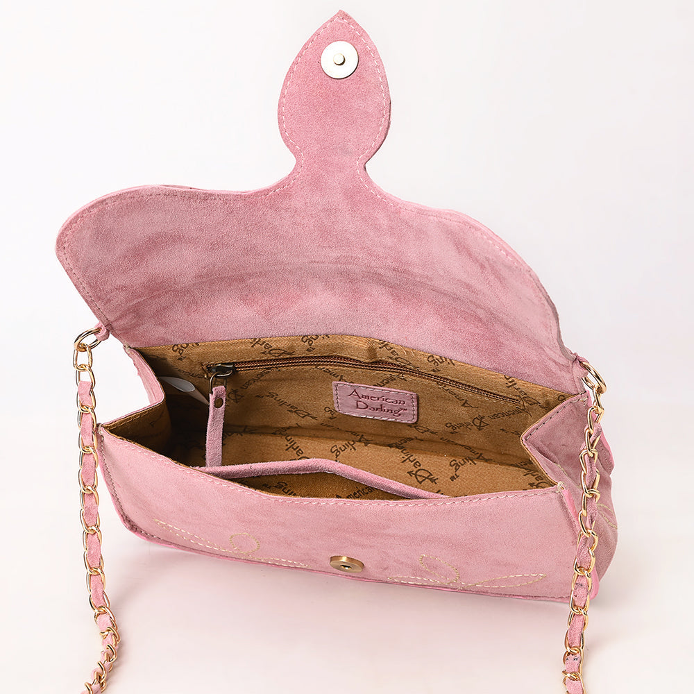 American Darling Pink Suede Western Embroidered Crossbody Bag Last Rodeo Western Wear & Hat Bar