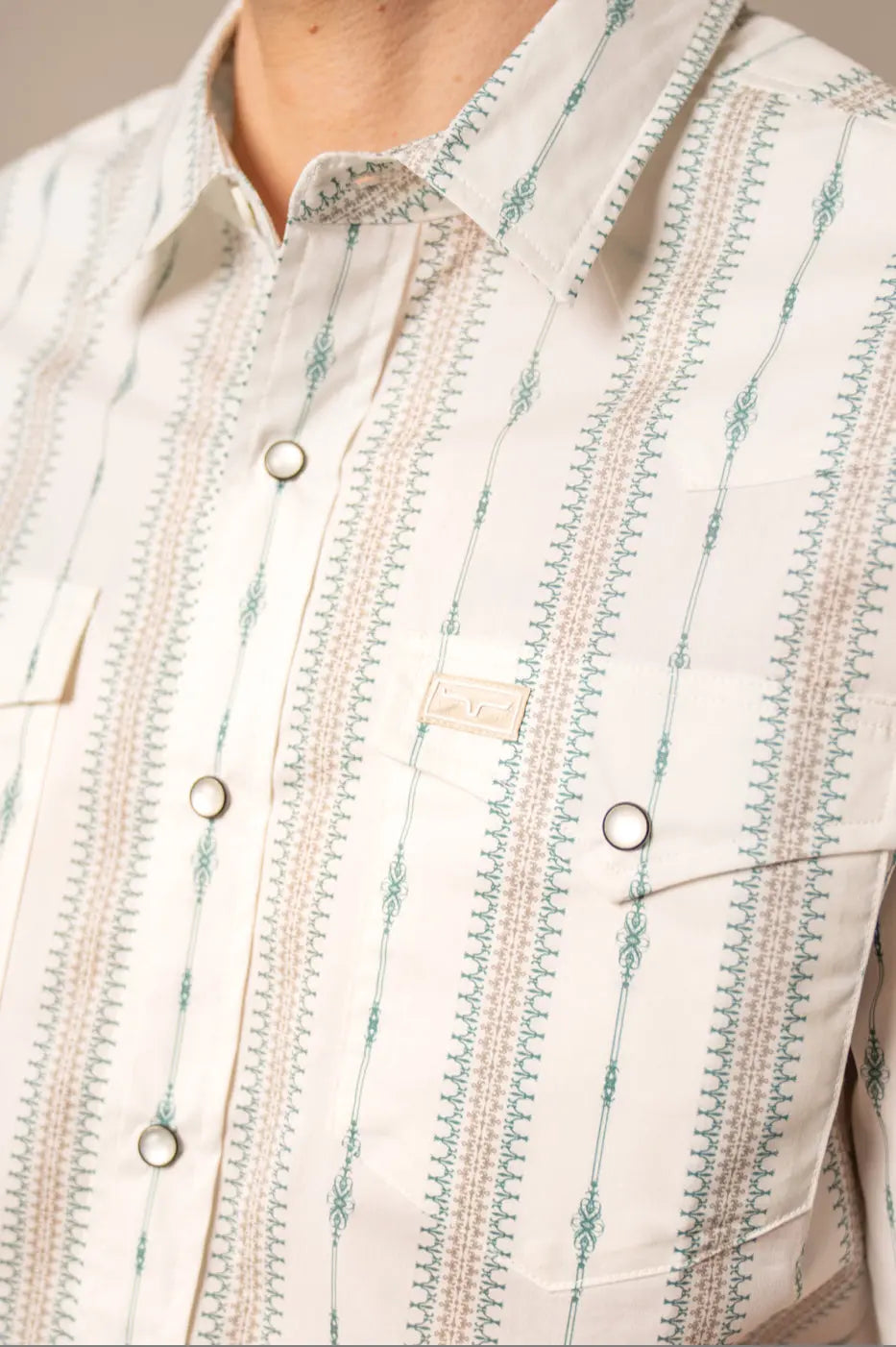Kimes Ranch Sonny Short Sleeve Western Shirt – Ivory Stripe Kimes Ranch
