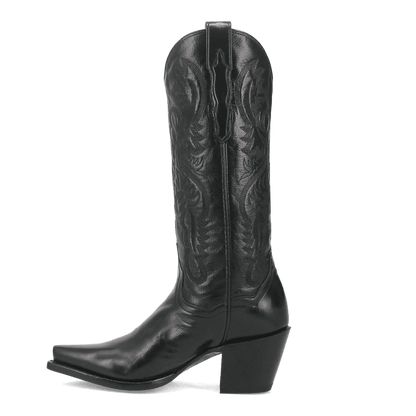 Maria Leather Boot - Black, outside angle