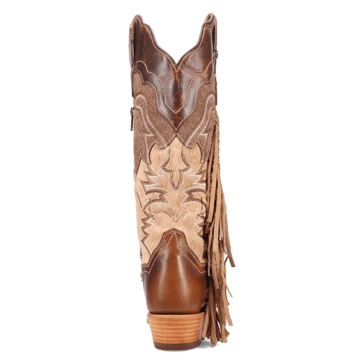 Dayla Leather Boot - Tan, back angle