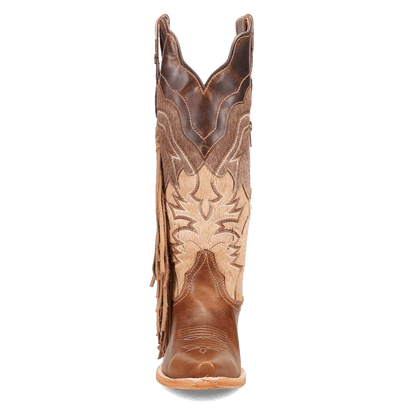 Dayla Leather Boot - Tan, front angle