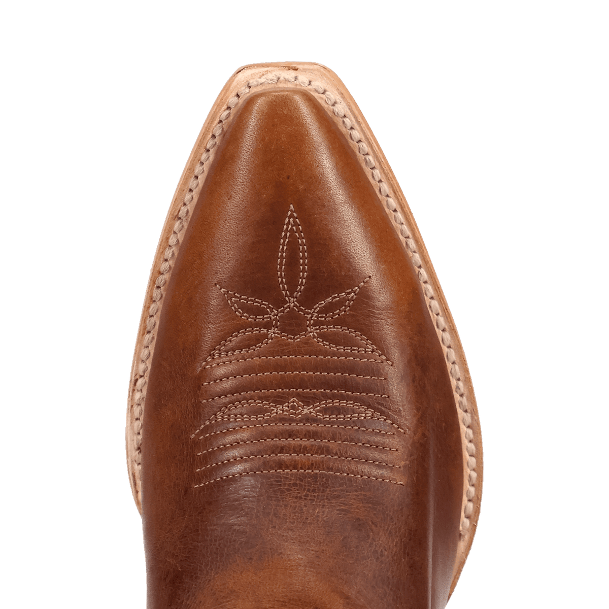 Dayla Leather Boot - Tan, toe angle