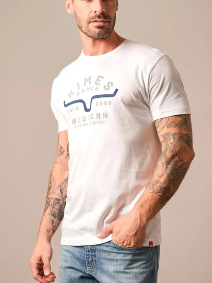 Kimes Ranch Western T-Shirt White Easy Does It Graphic Kimes Ranch