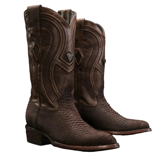 Men’s Classic Brown Cowboy Boots – Western Leather Square Toe Boots Last Rodeo Western Wear & Hat Bar