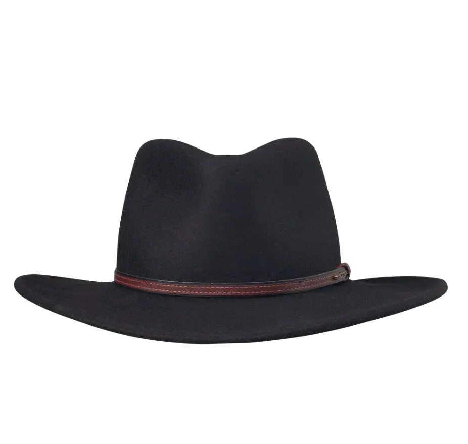Stetson Black Crushable Hat – Packable Western Felt with Leather Band Last Rodeo Western Wear & Hat Bar