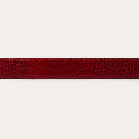 Stetson Women’s Croco Print Tapered Leather Belt – Red Last Rodeo Western Wear & Hat Bar