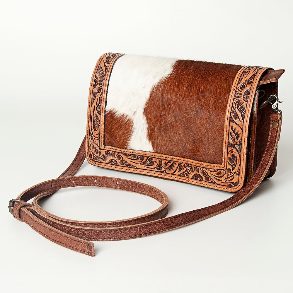 American Darling Cowhide & Tooled Leather Western Crossbody Bag Last Rodeo Western Wear & Hat Bar