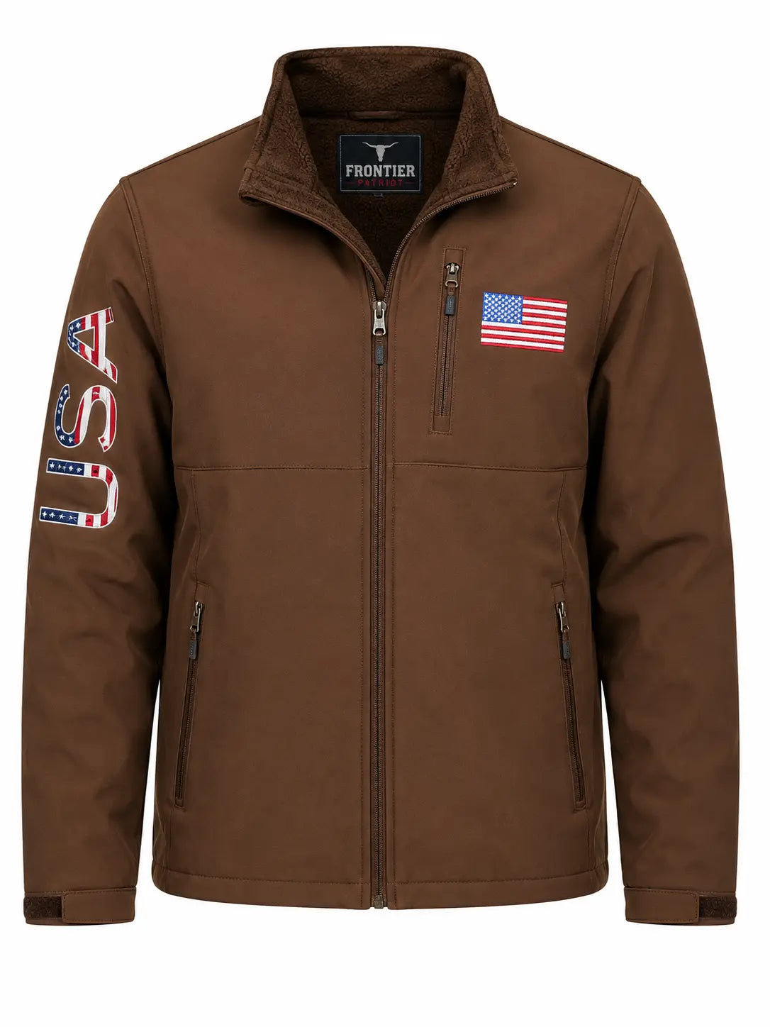 Frontier Patriot Softshell Western Jacket – Saddle Brown Last Rodeo Western Wear & Hat Bar
