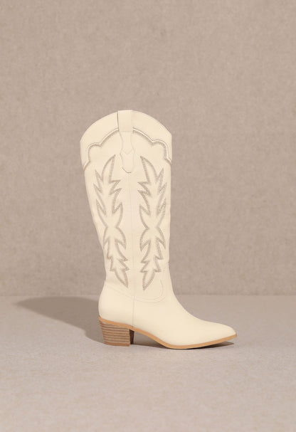 Dusty Trail Cream Cowgirl Boots