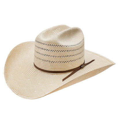 Resistol 20X Natural Straw Cowboy Hat 4.5 Inch Brim Front View – Buy Online at Last Rodeo