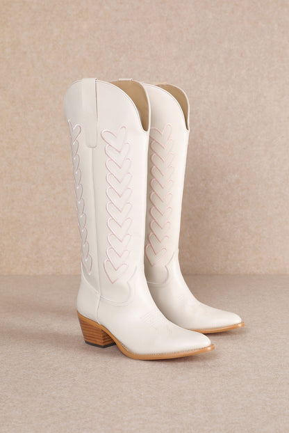 Wild Heart White Cowgirl Boots
