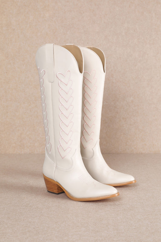 Wild Heart White Cowgirl Boots