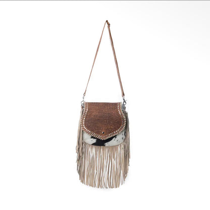 Myra Bag Western Cowhide Fringe Crossbody Bag – Brown Last Rodeo Western Wear & Hat Bar