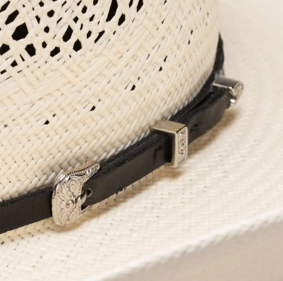 Resistol George Strait 20X Straw Cowboy Hat Crown Detail – Last Rodeo