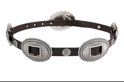 Stetson Women’s Southwestern Concho Leather Belt – Dark Brown Last Rodeo Western Wear & Hat Bar