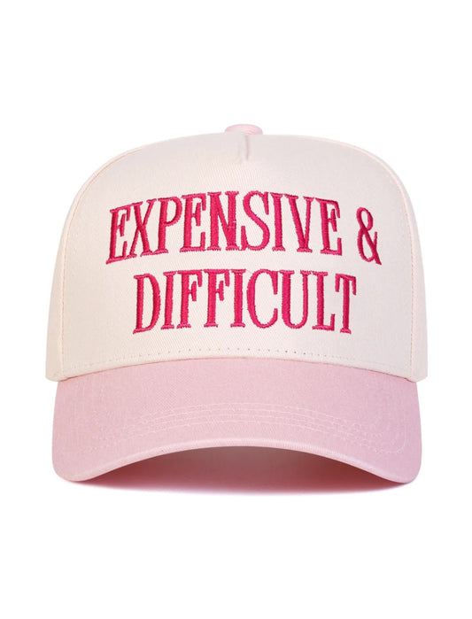 Expensive & Difficult Cowgirl Hat – Pink Western Trucker Cap