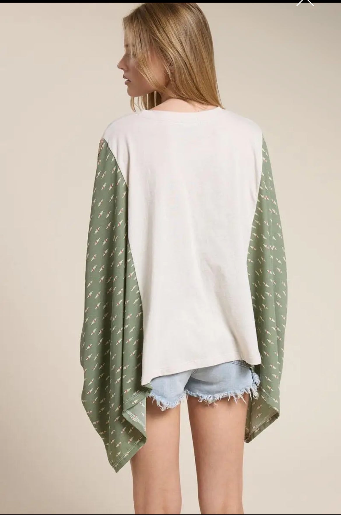Women’s Western Horse Graphic Tee with Sage Kimono Sleeves Last Rodeo Western Wear & Hat Bar