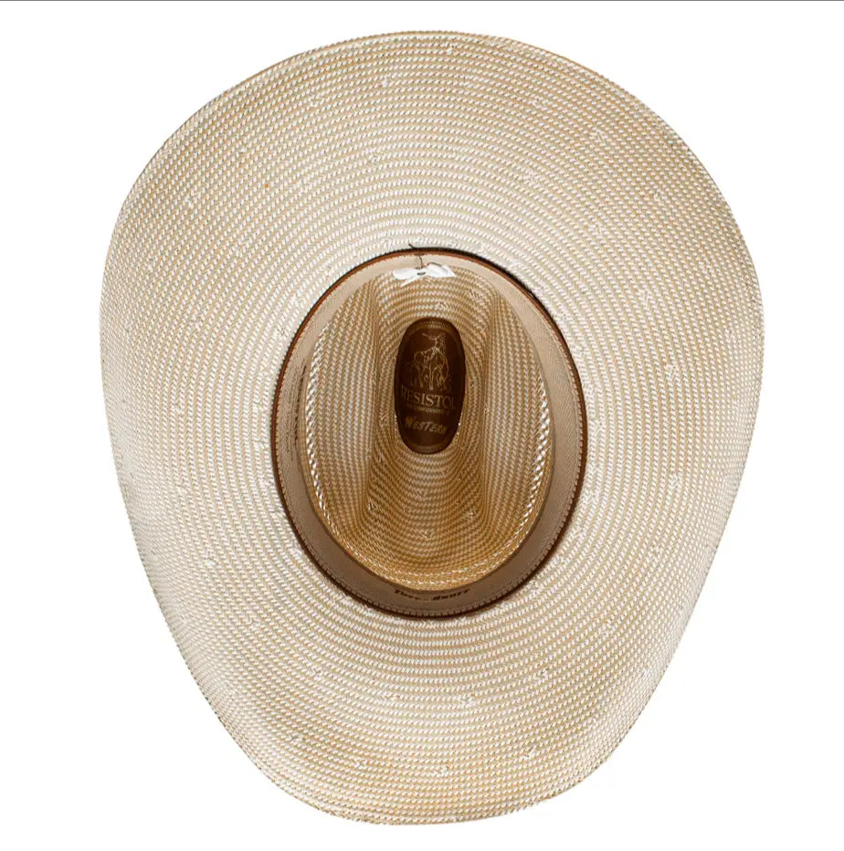 Resistol 20X Natural Straw Cowboy Hat Crown Detail – Last Rodeo