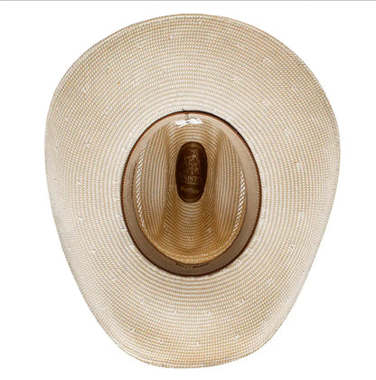 Resistol 20X Natural Straw Cowboy Hat Crown Detail – Last Rodeo
