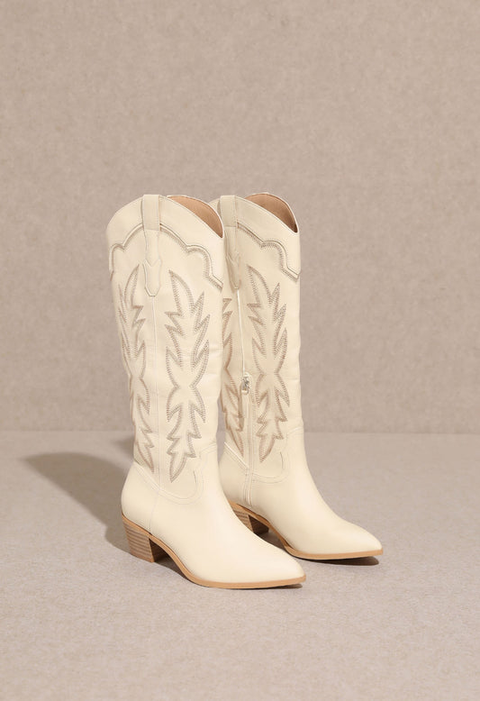 Dusty Trail Cream Cowgirl Boots