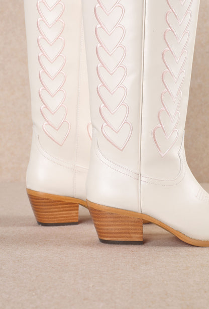 Wild Heart White Cowgirl Boots