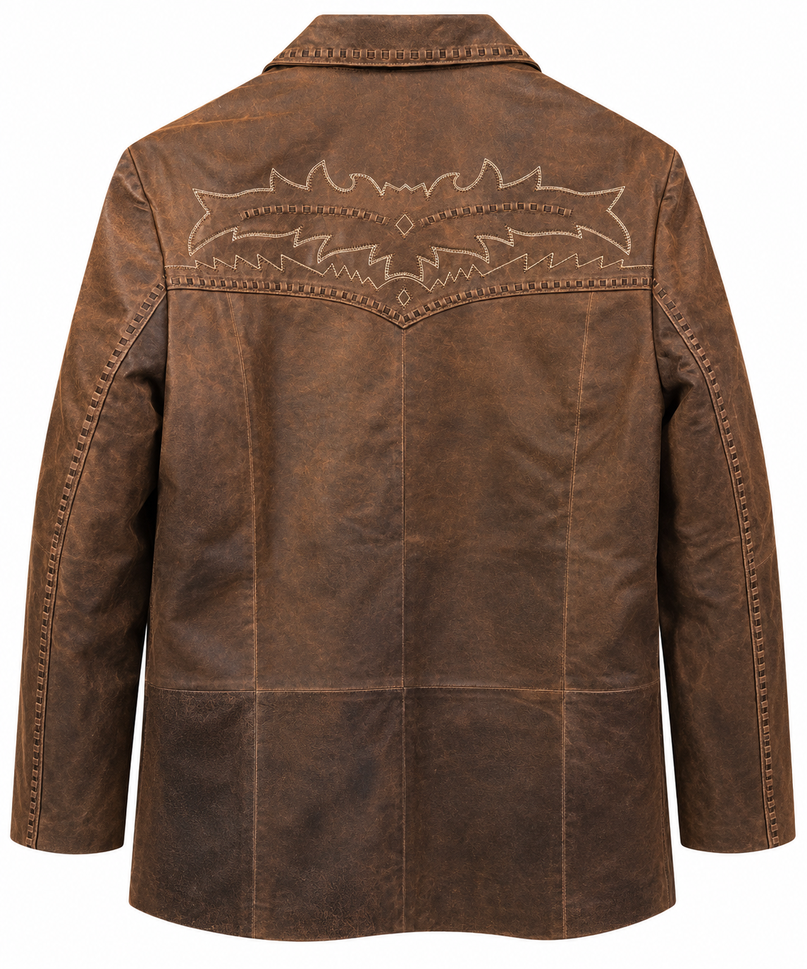 Men’s Lightweight Lambskin Leather Western Wedding Blazer