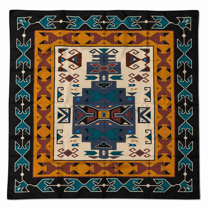 Southwestern Geometric Silk Western Scarf Last Rodeo