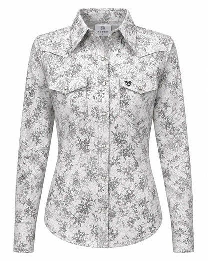 Women’s White Floral Western Snap Shirt Last Rodeo Western Wear & Hat Bar