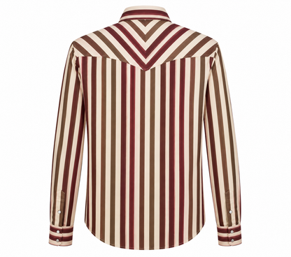 Kimes Ranch Women’s Kai Long Sleeve Western Shirt – Maroon Stripe Last Rodeo Western Wear & Hat Bar