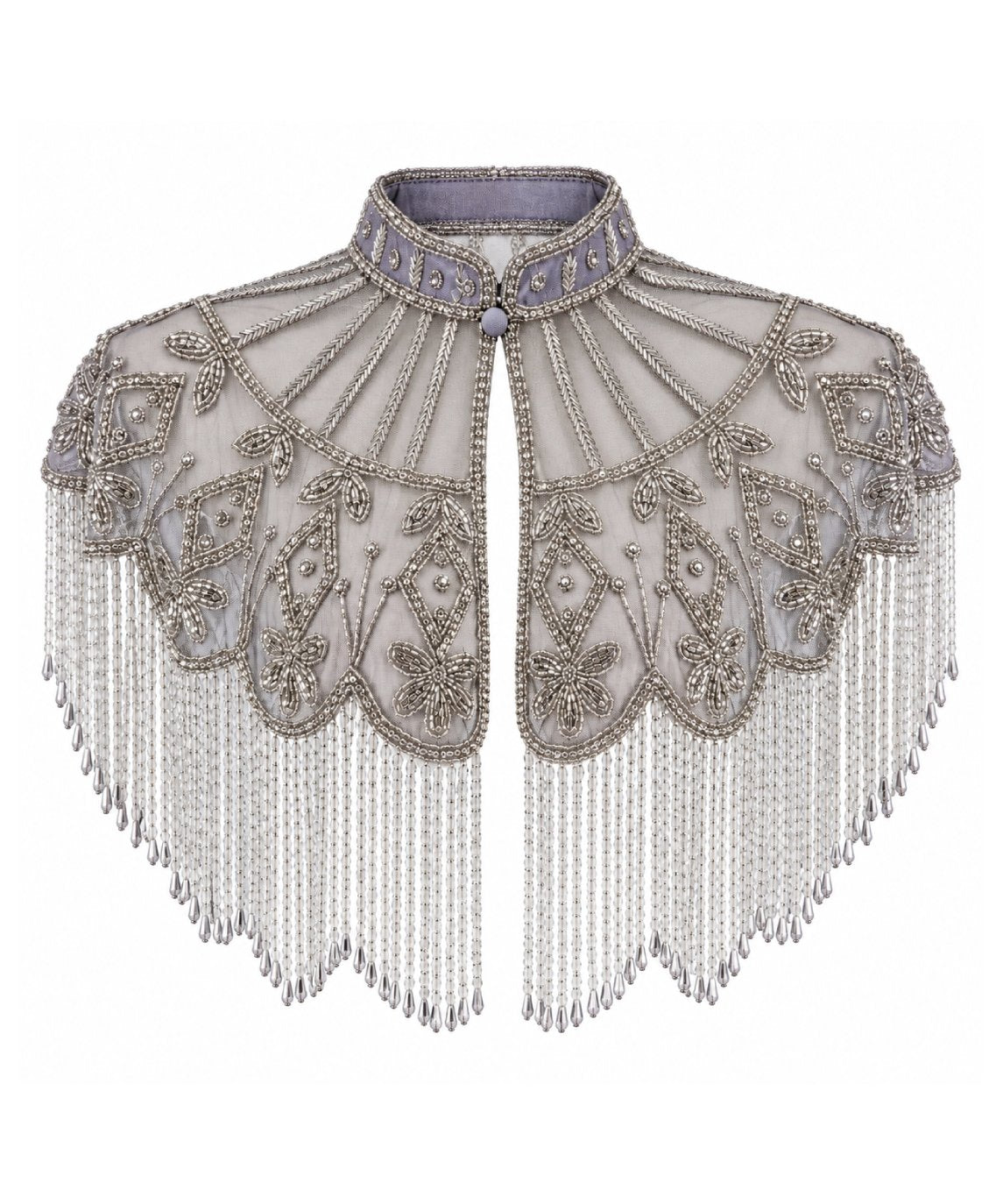 Women’s Silver Beaded Fringe Western Cape Western Fashion